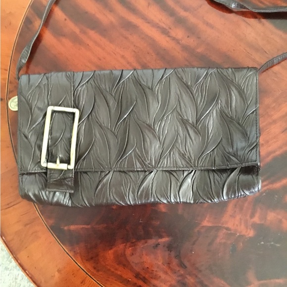 Jessica McClintock Brown Textured Clutch Purse Small Handbag $45 - Picture 3 of 8